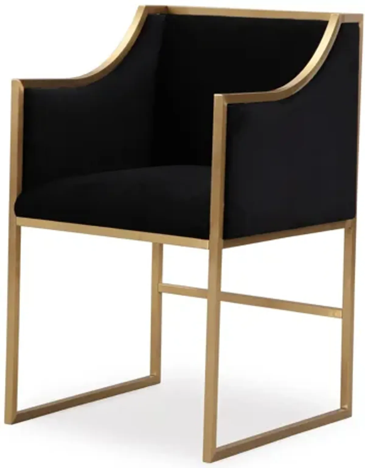 Atara Black Velvet Gold Chair