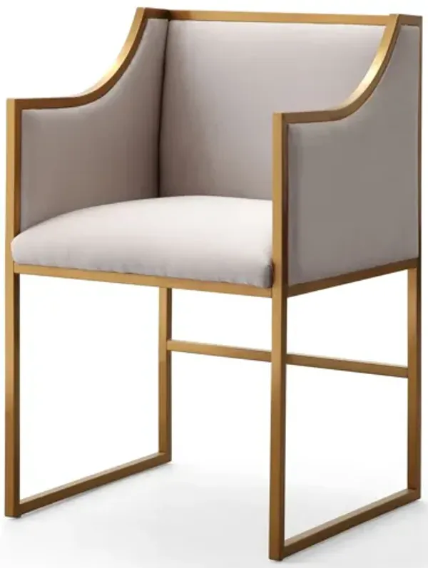 Atara Cream Velvet Gold Chair