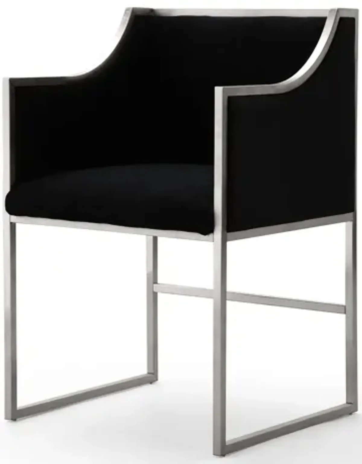 Atara Back Velvet Silver Chair