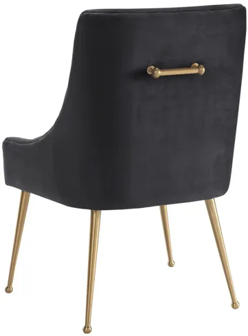 Beatrix Grey Velvet Side Chair