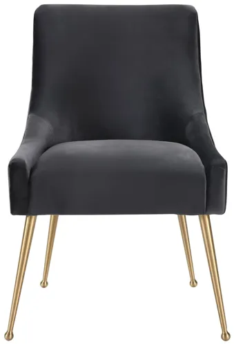 Beatrix Grey Velvet Side Chair