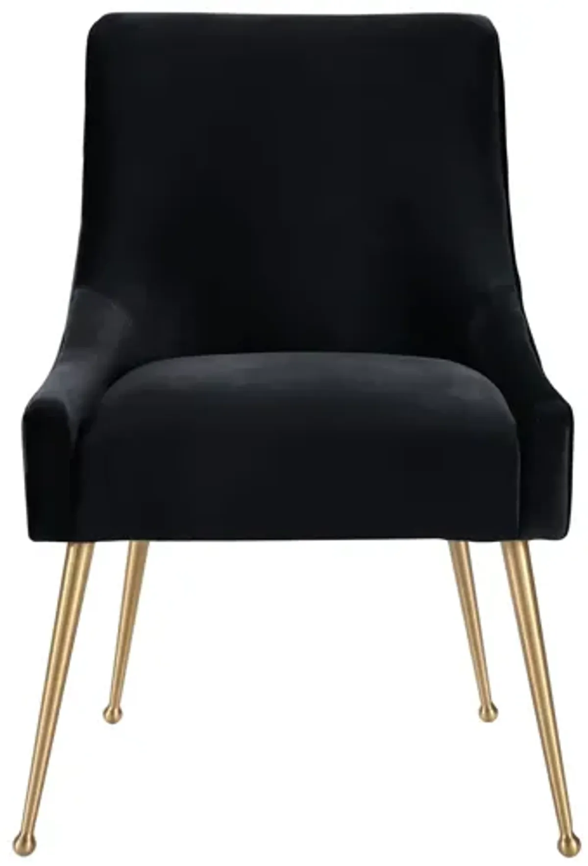 Beatrix Black Velvet Side Chair