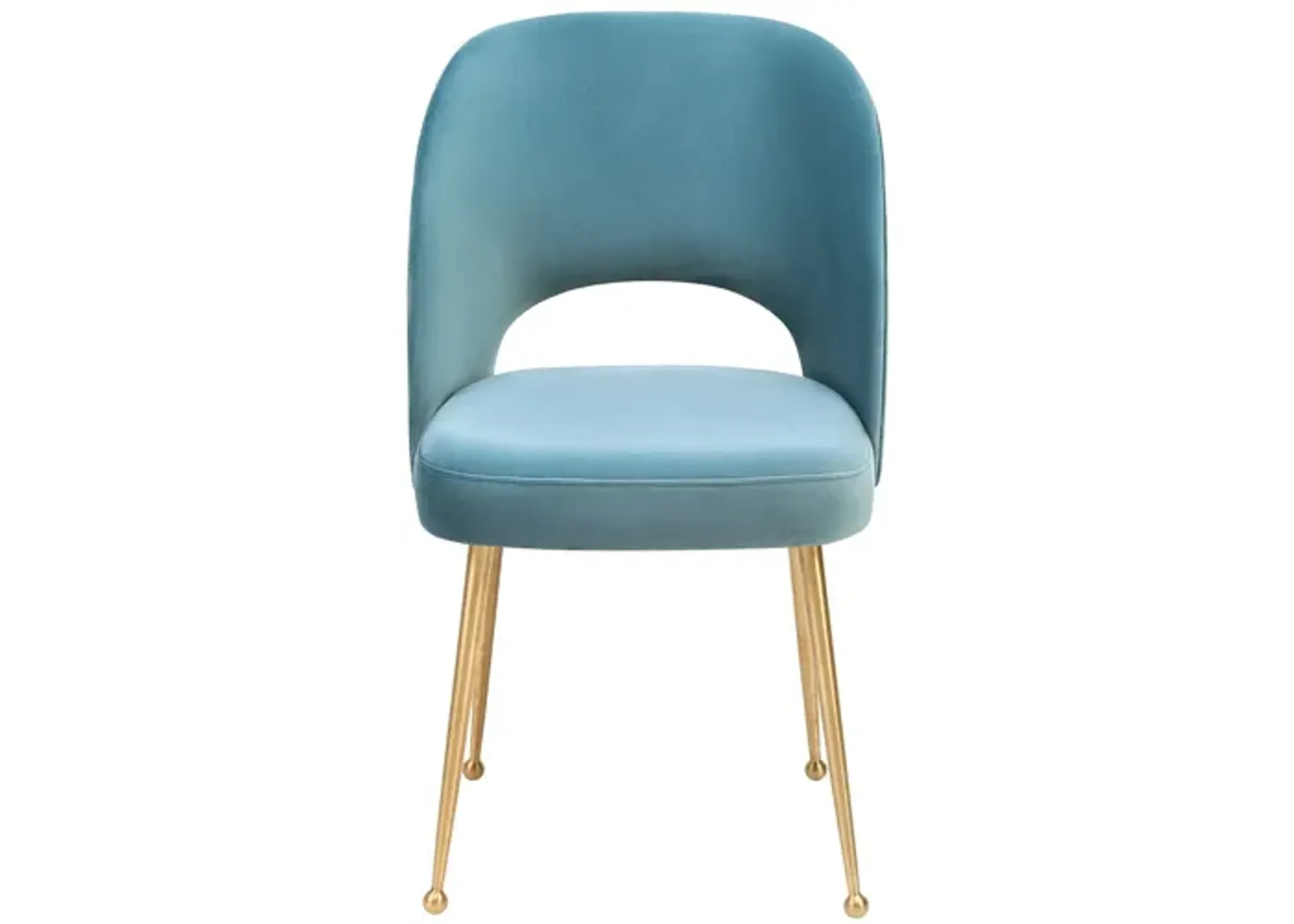 Swell Sea Blue Velvet Chair