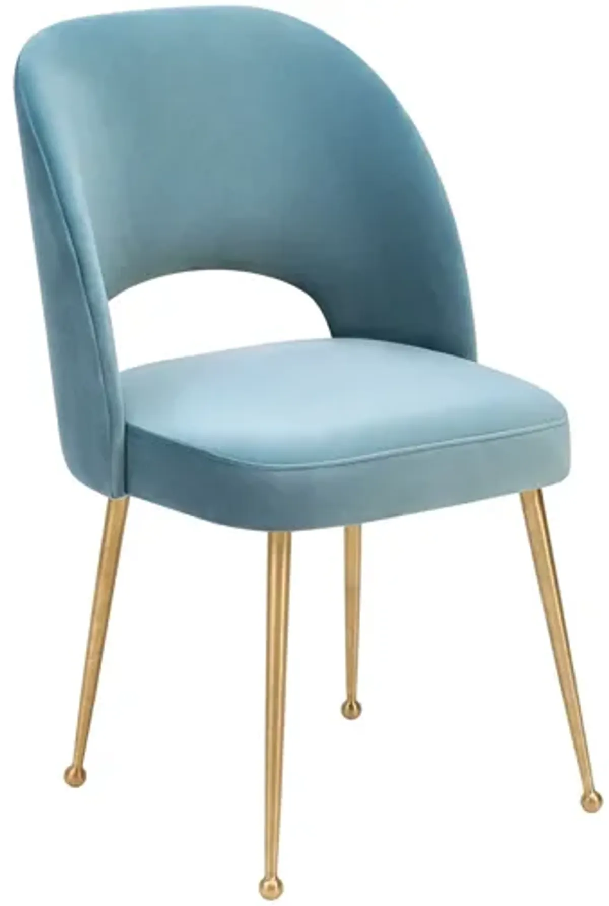 Swell Sea Blue Velvet Chair