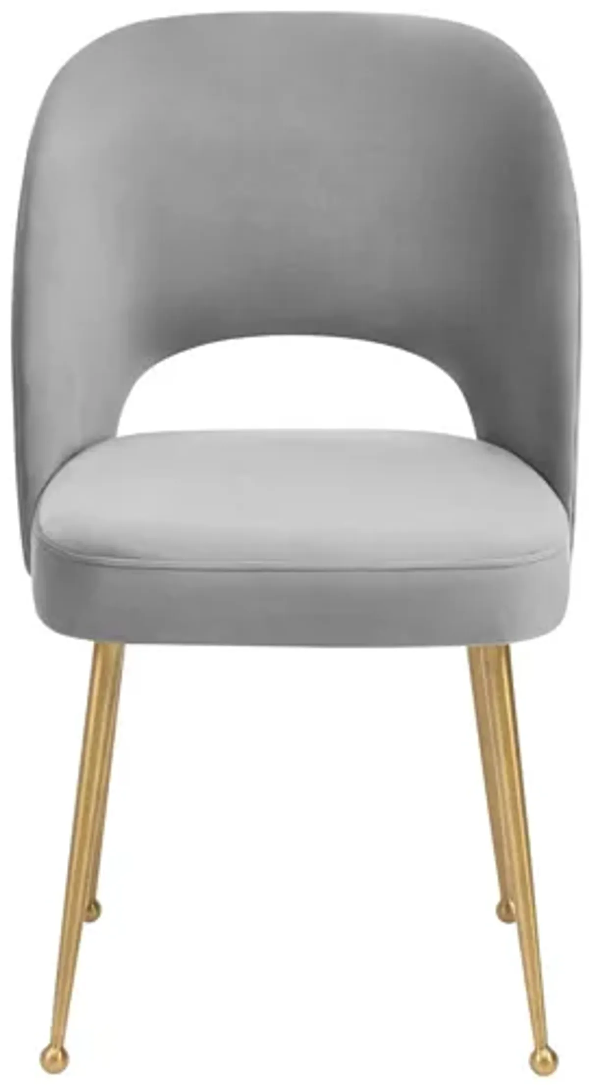 Swell Light Grey Velvet Chair