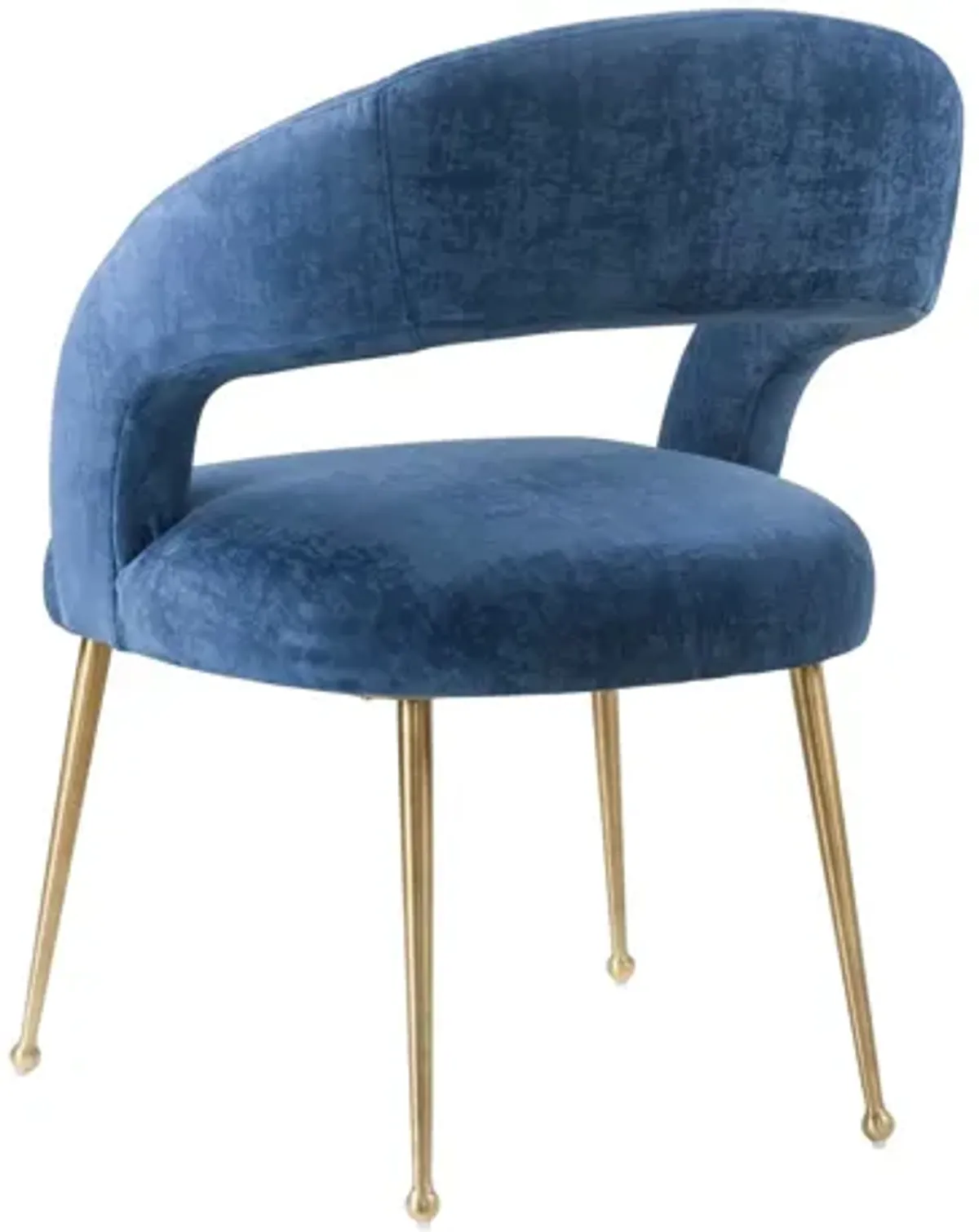 Rocco Slub Navy Dining Chair