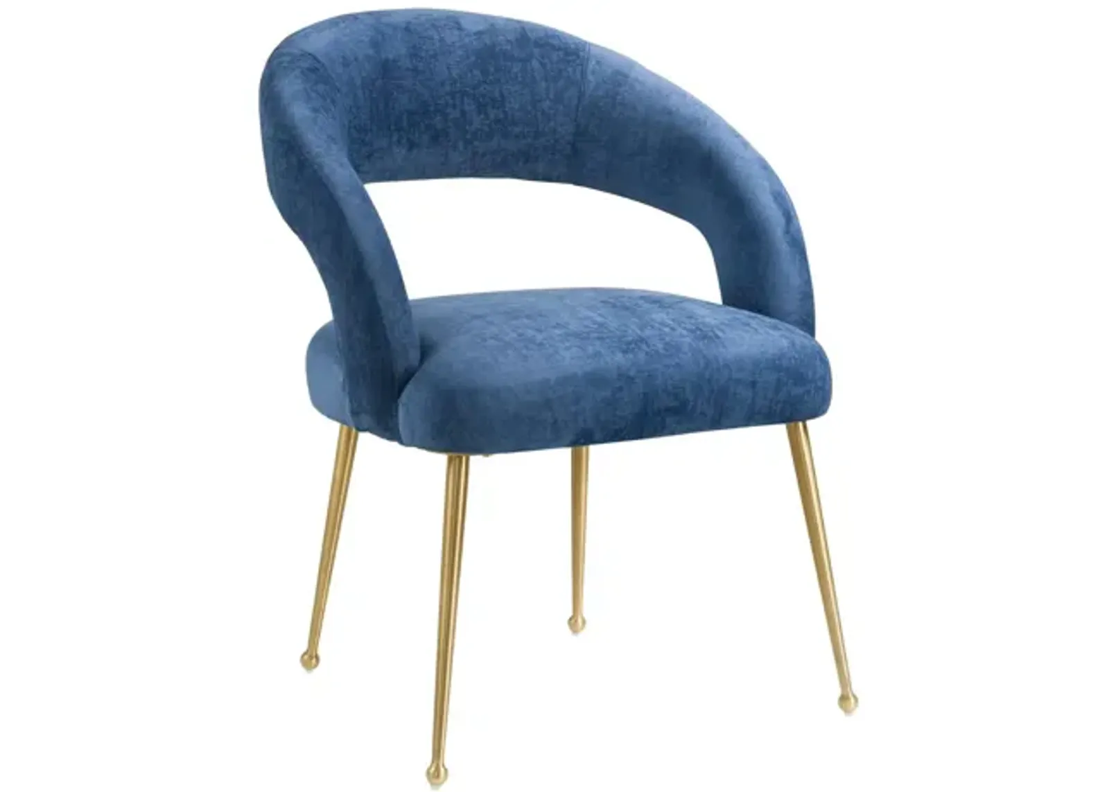 Rocco Slub Navy Dining Chair