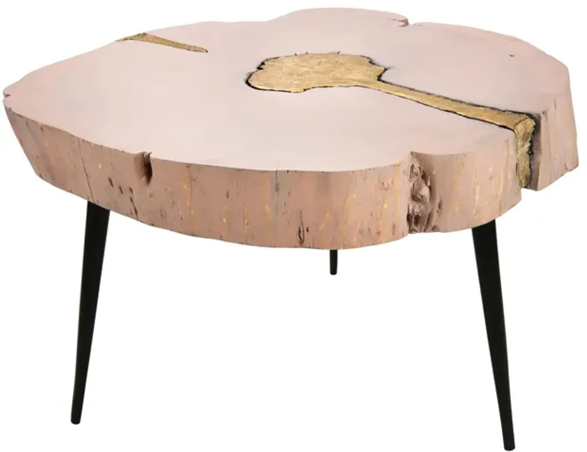 Timber Pink and Brass Coffee Table