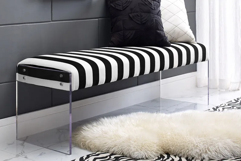 Envy Paris Velvet/Acrylic Bench