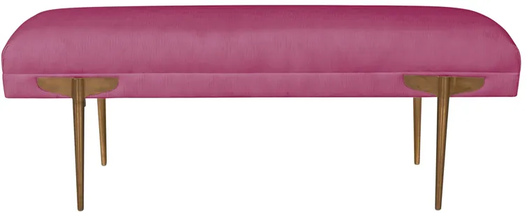 Brno Rose Waived Velvet Bench