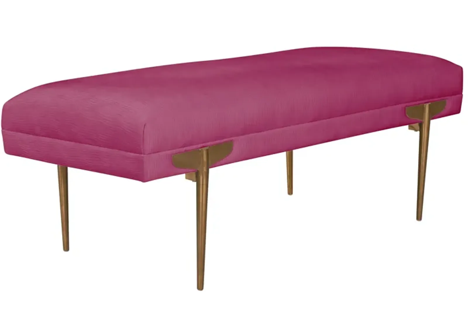 Brno Rose Waived Velvet Bench