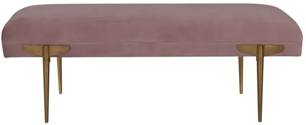 Brno Mauve Velvet Bench