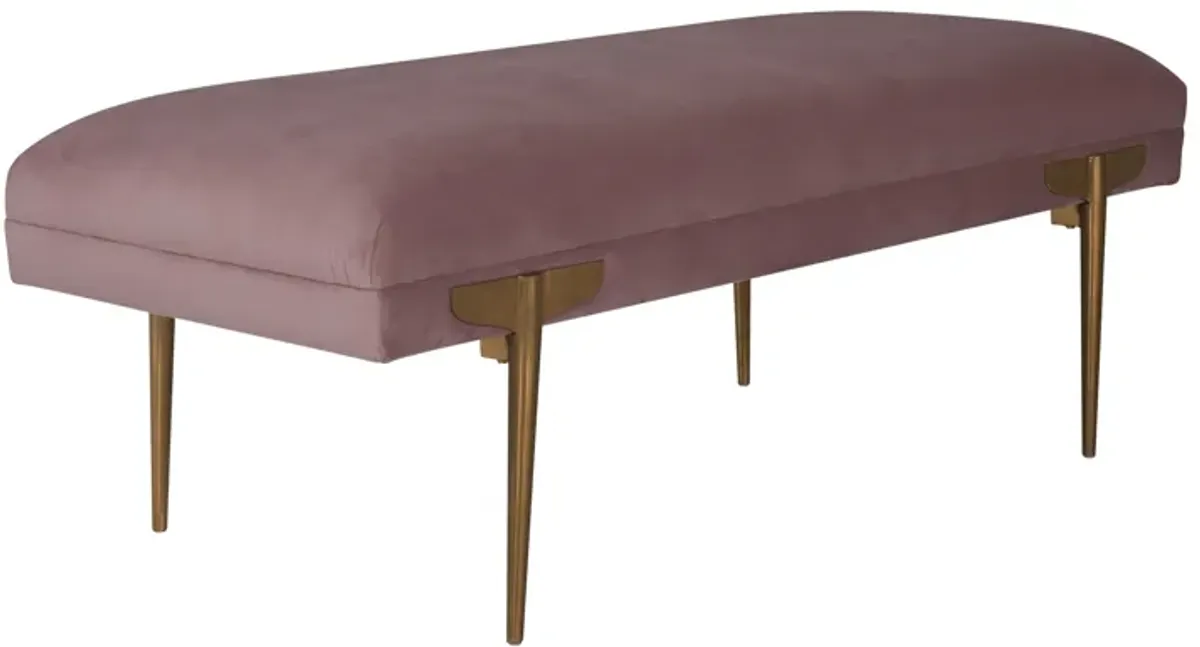 Brno Mauve Velvet Bench