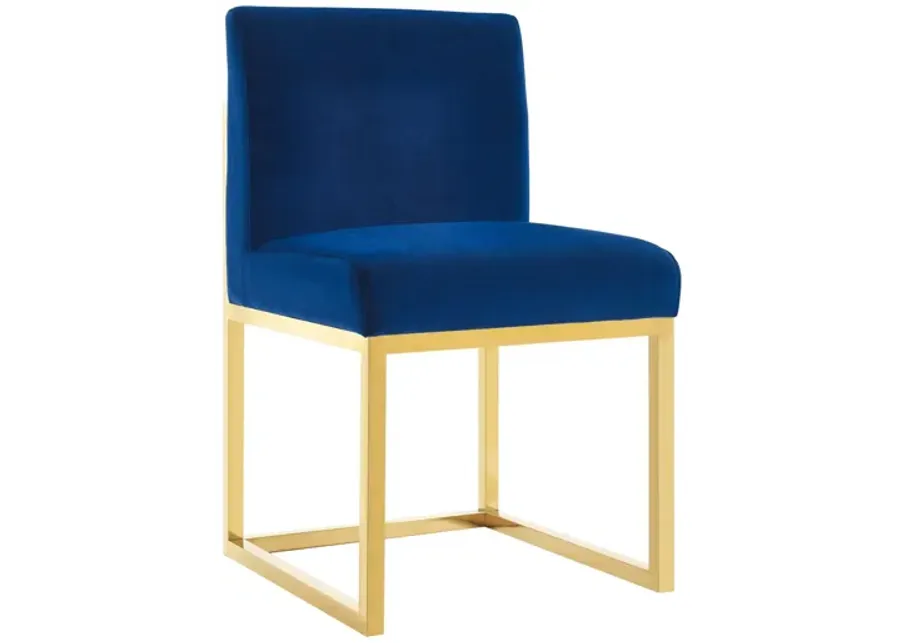 Haute Navy Velvet Chair