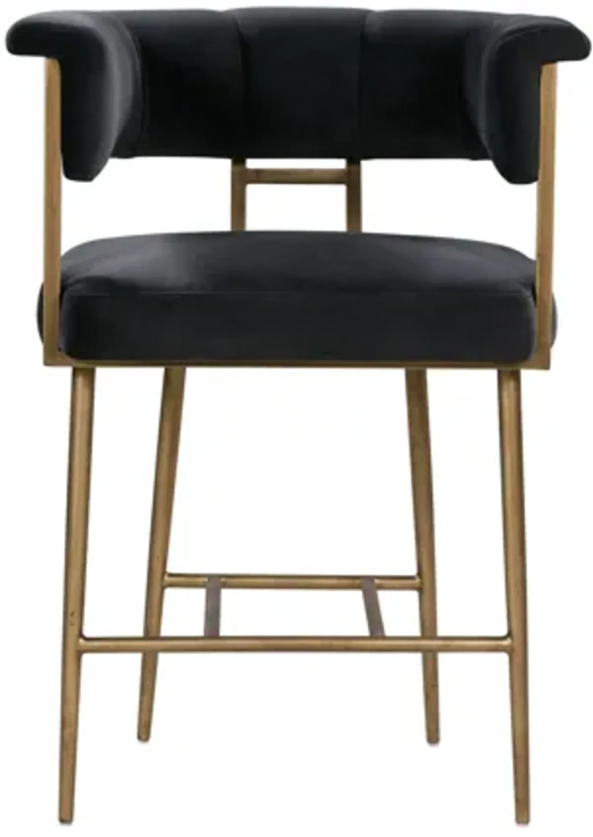 Astrid Grey Velvet Counter Stool