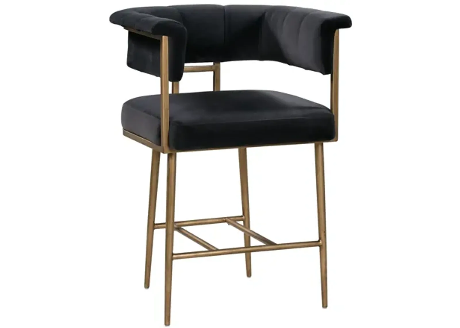 Astrid Grey Velvet Counter Stool