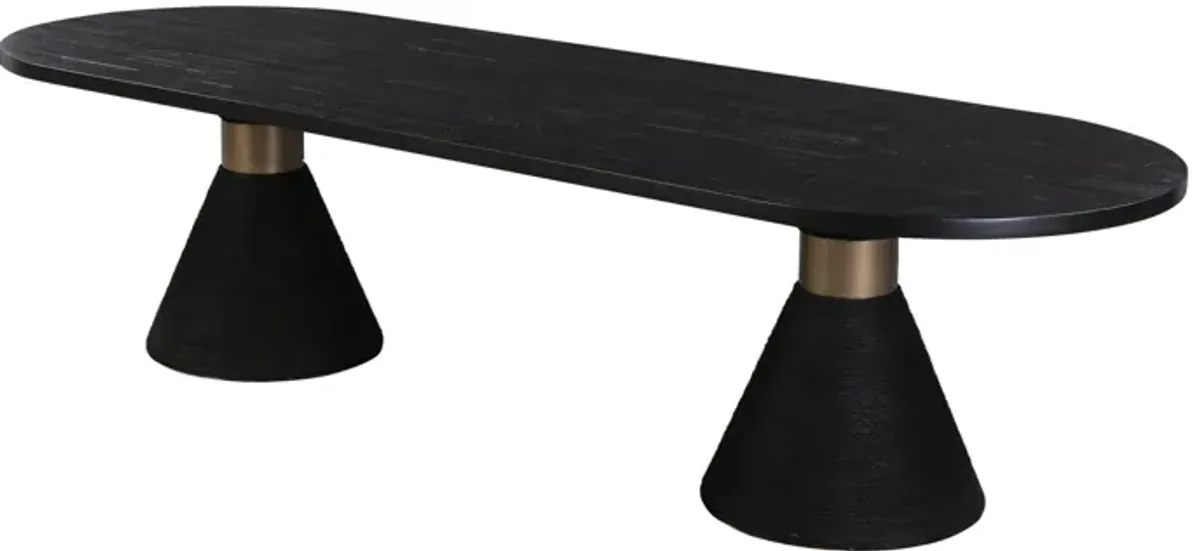 Rishi Black Rope Oval Table