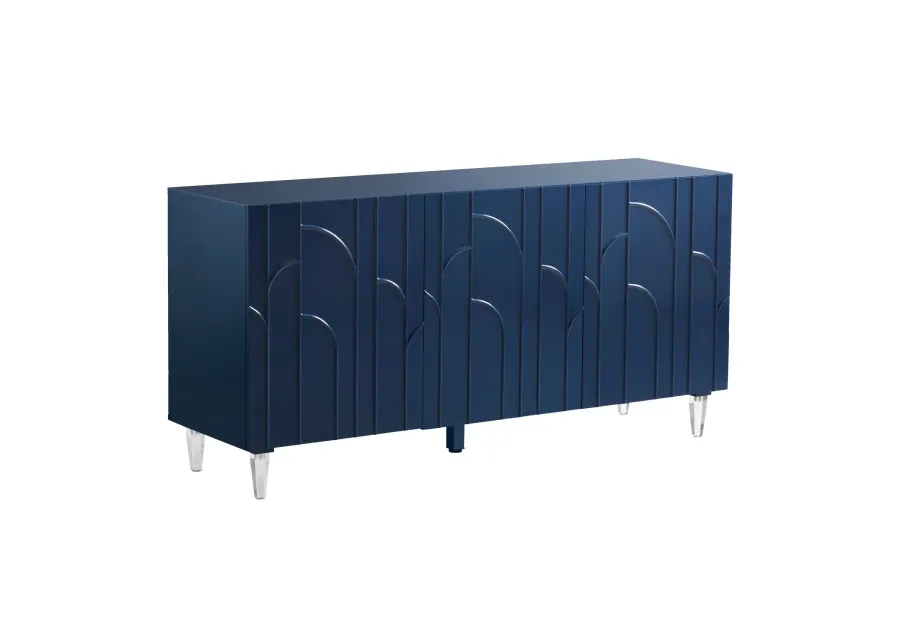 Deco Blue Lacquer Buffet