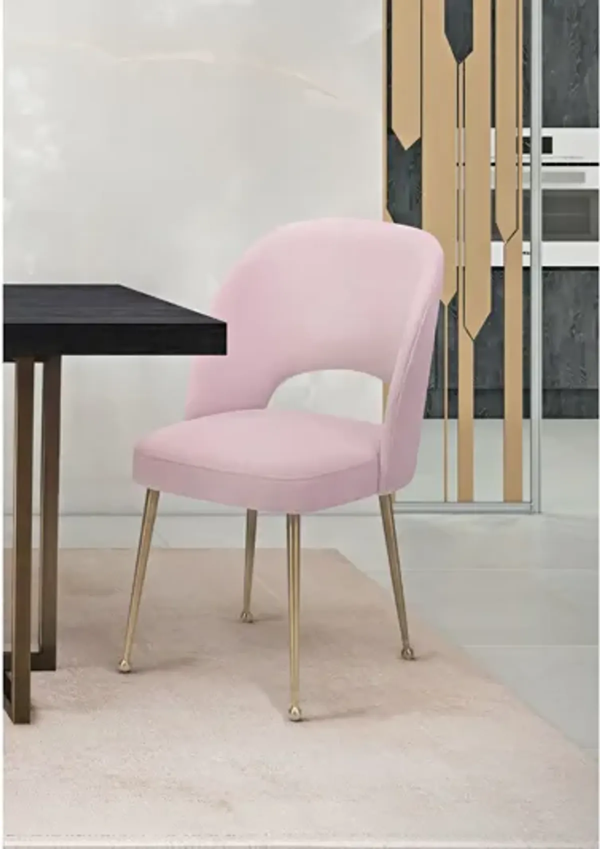 Swell Blush Velvet Chair