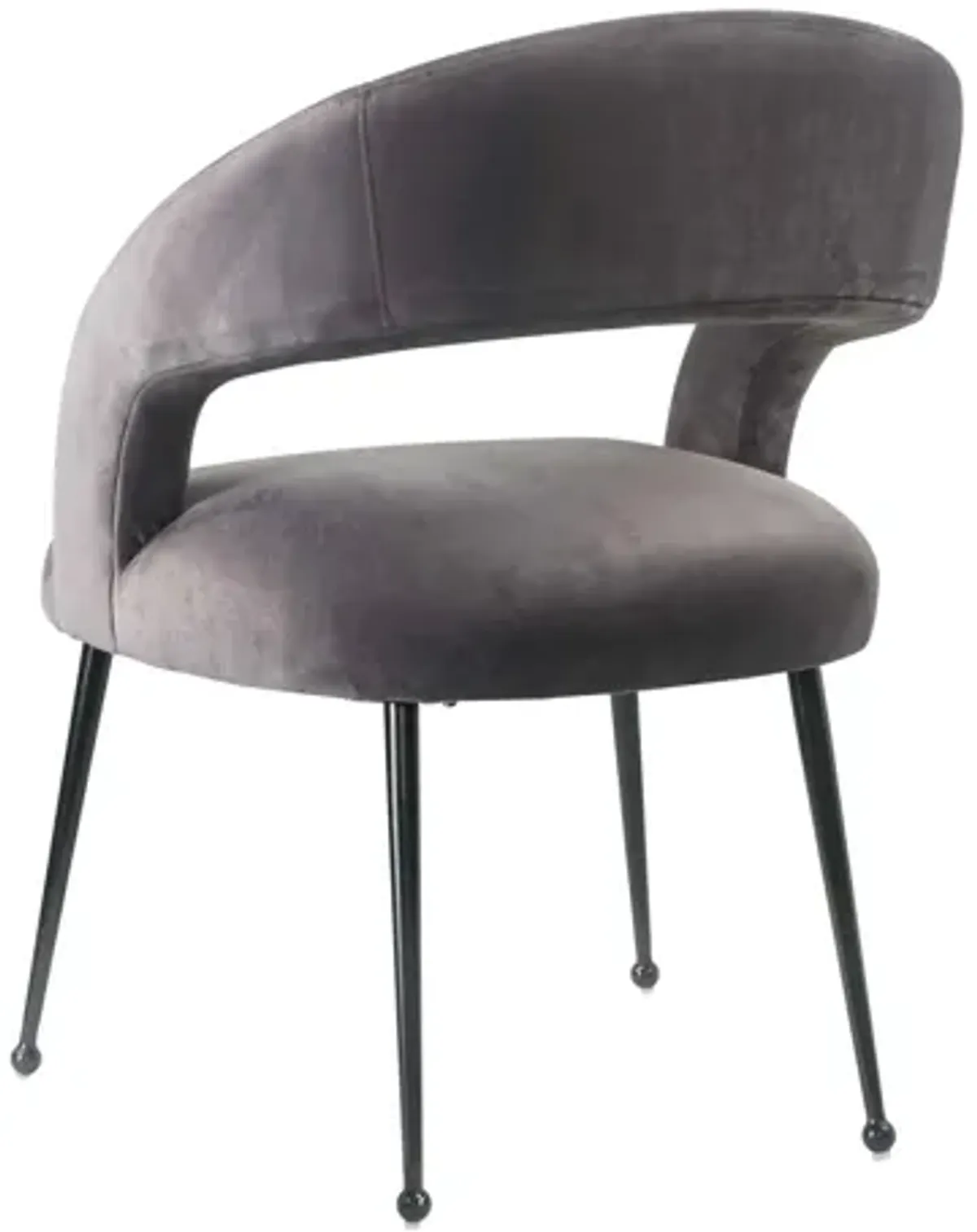 Rocco Grey Velvet Dining Chair