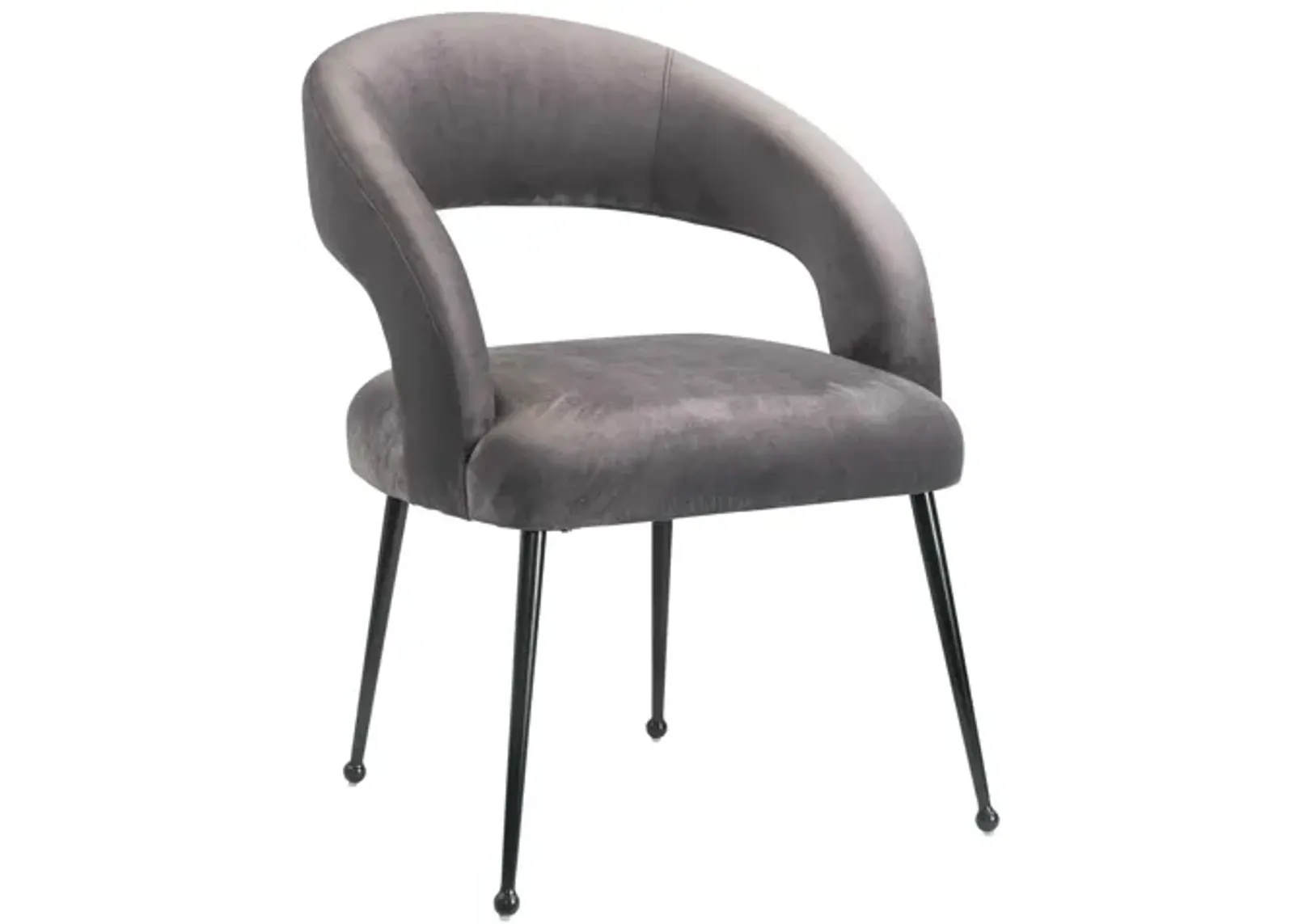 Rocco Grey Velvet Dining Chair