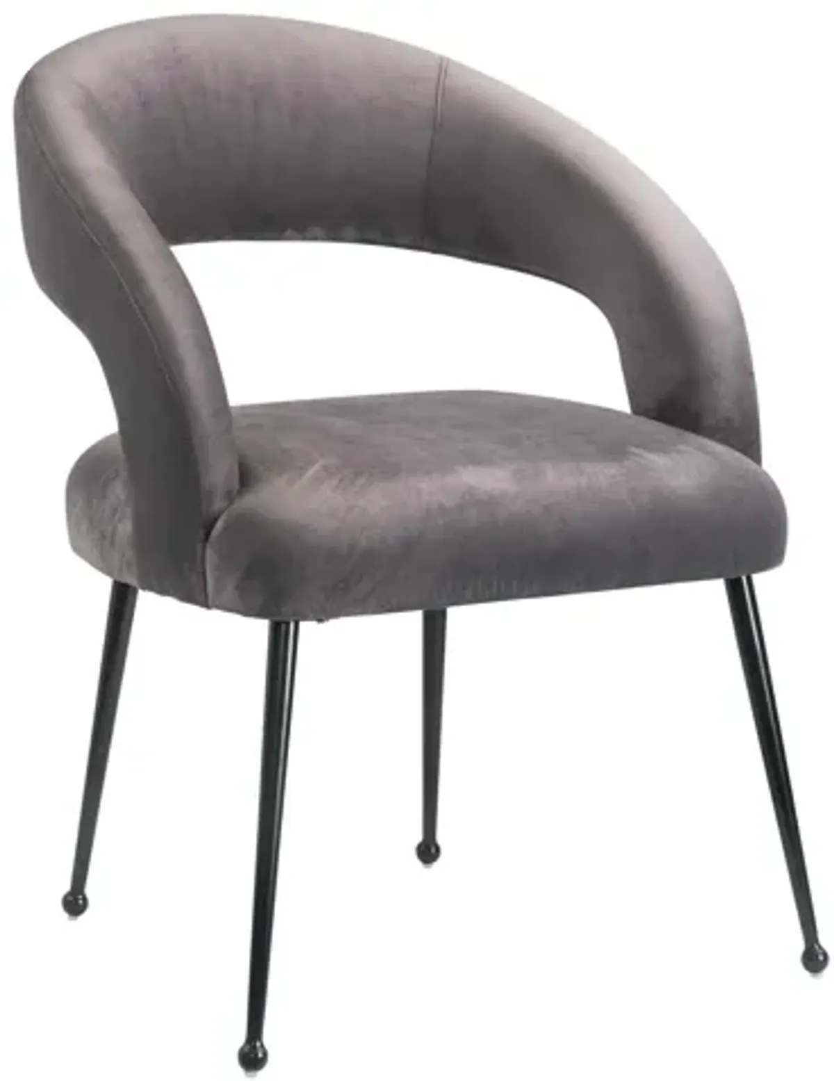 Rocco Grey Velvet Dining Chair