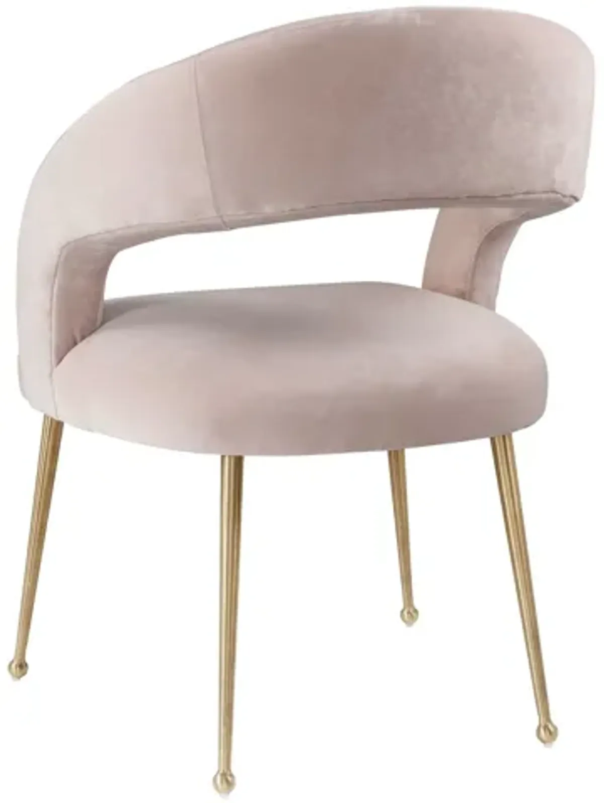 Rocco Blush Velvet Dining Chair