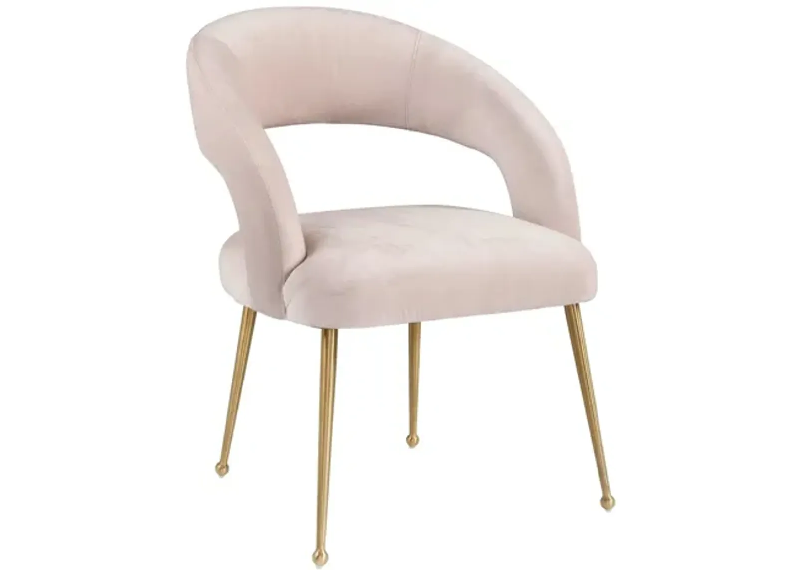 Rocco Blush Velvet Dining Chair