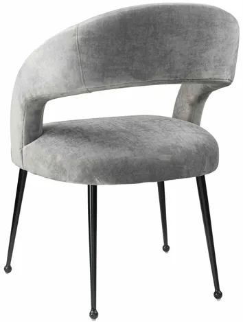 Rocco Slub Grey Dining Chair