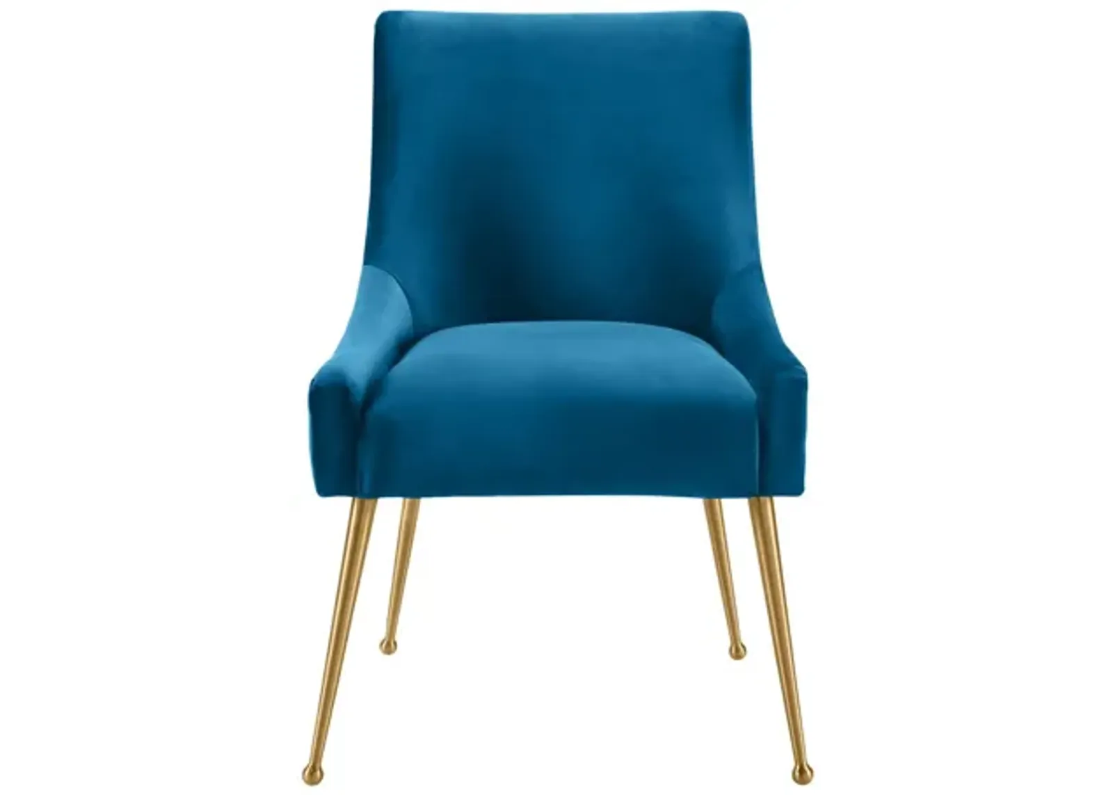 Beatrix Pleated Navy Velvet Side Chair