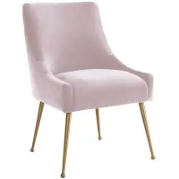 Beatrix Blush Velvet Side Chair