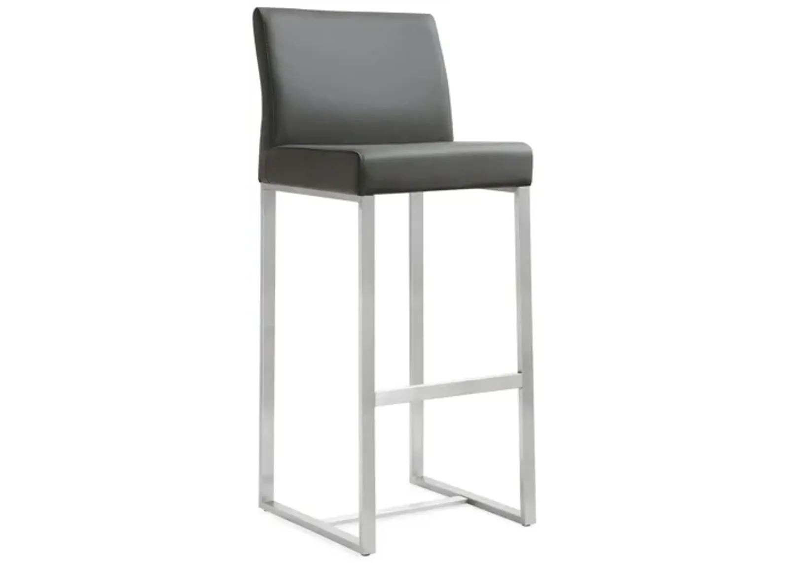 Denmark Grey Stainless Steel Barstool (Set of 2)