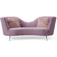 Eva Blush Velvet Sofa