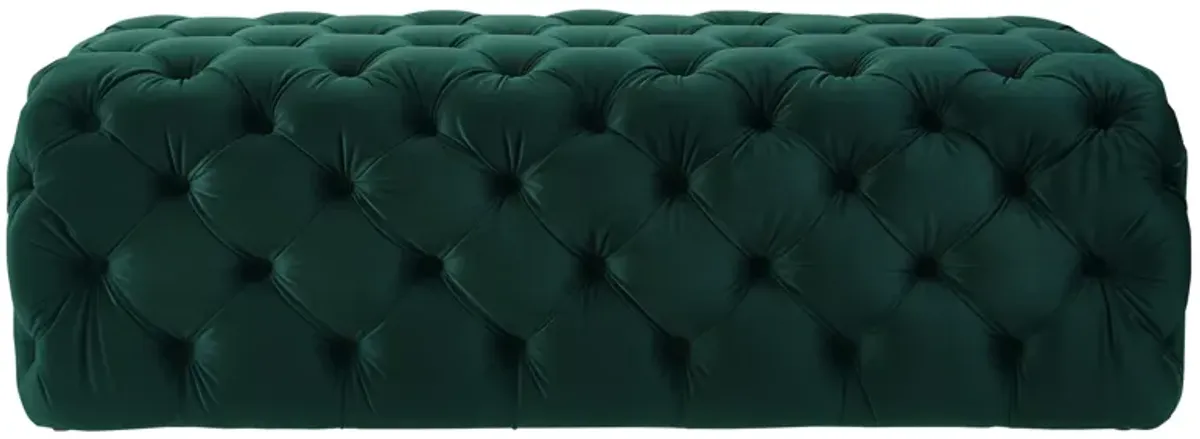 Kaylee Green Velvet Ottoman