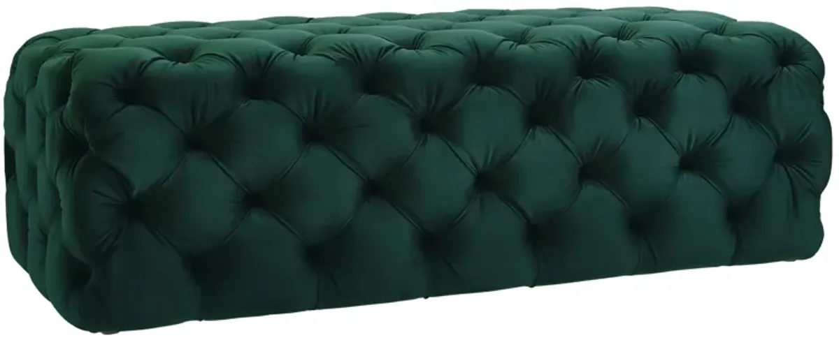 Kaylee Green Velvet Ottoman