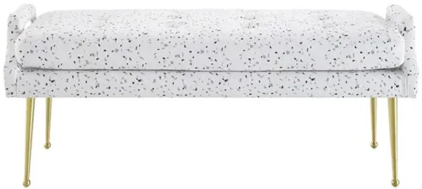 Eileen Terrazzo Velvet Bench