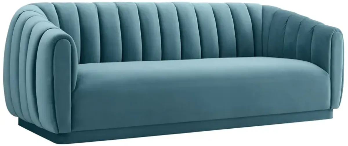 Arno Sea Blue Velvet Sofa