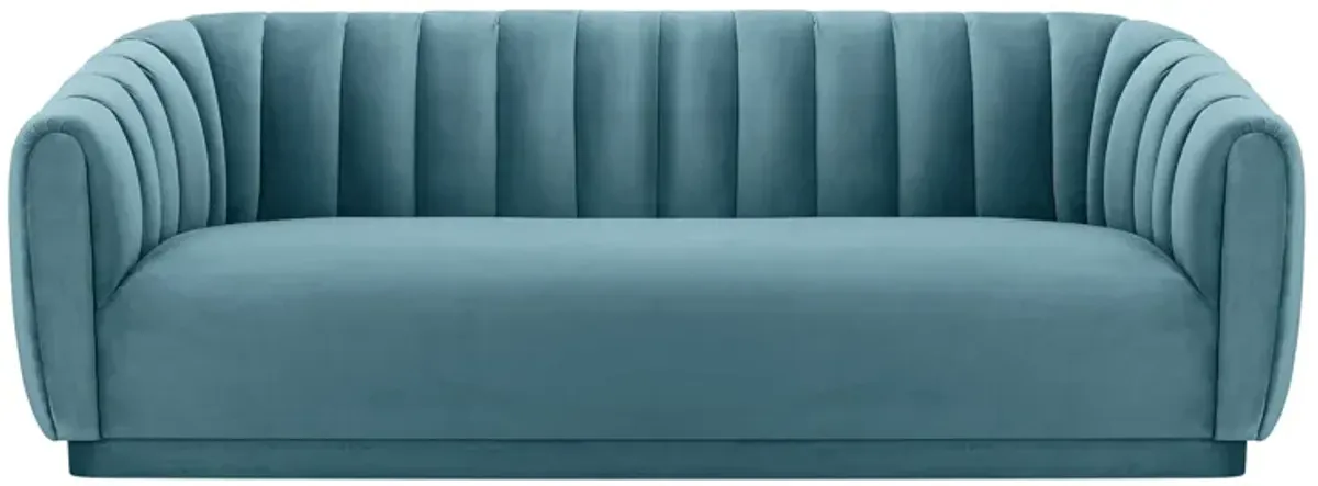 Arno Sea Blue Velvet Sofa