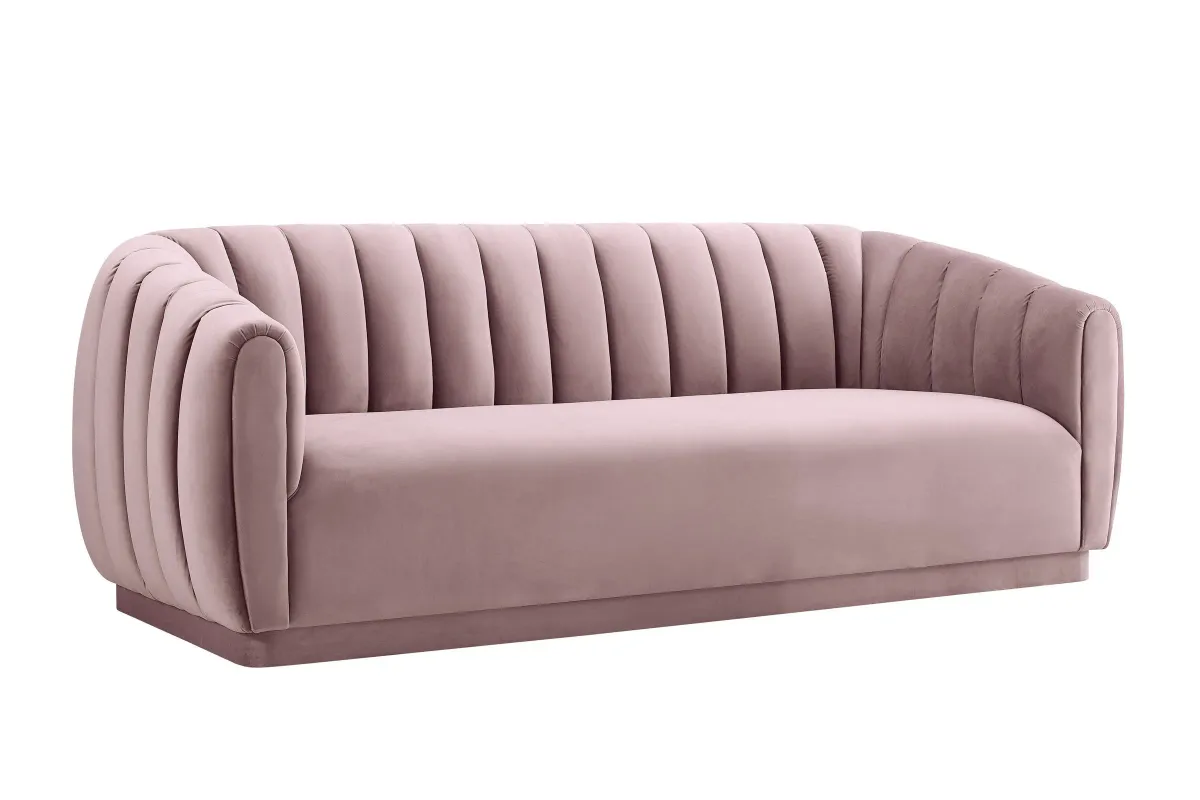 Arno Mauve Velvet Sofa