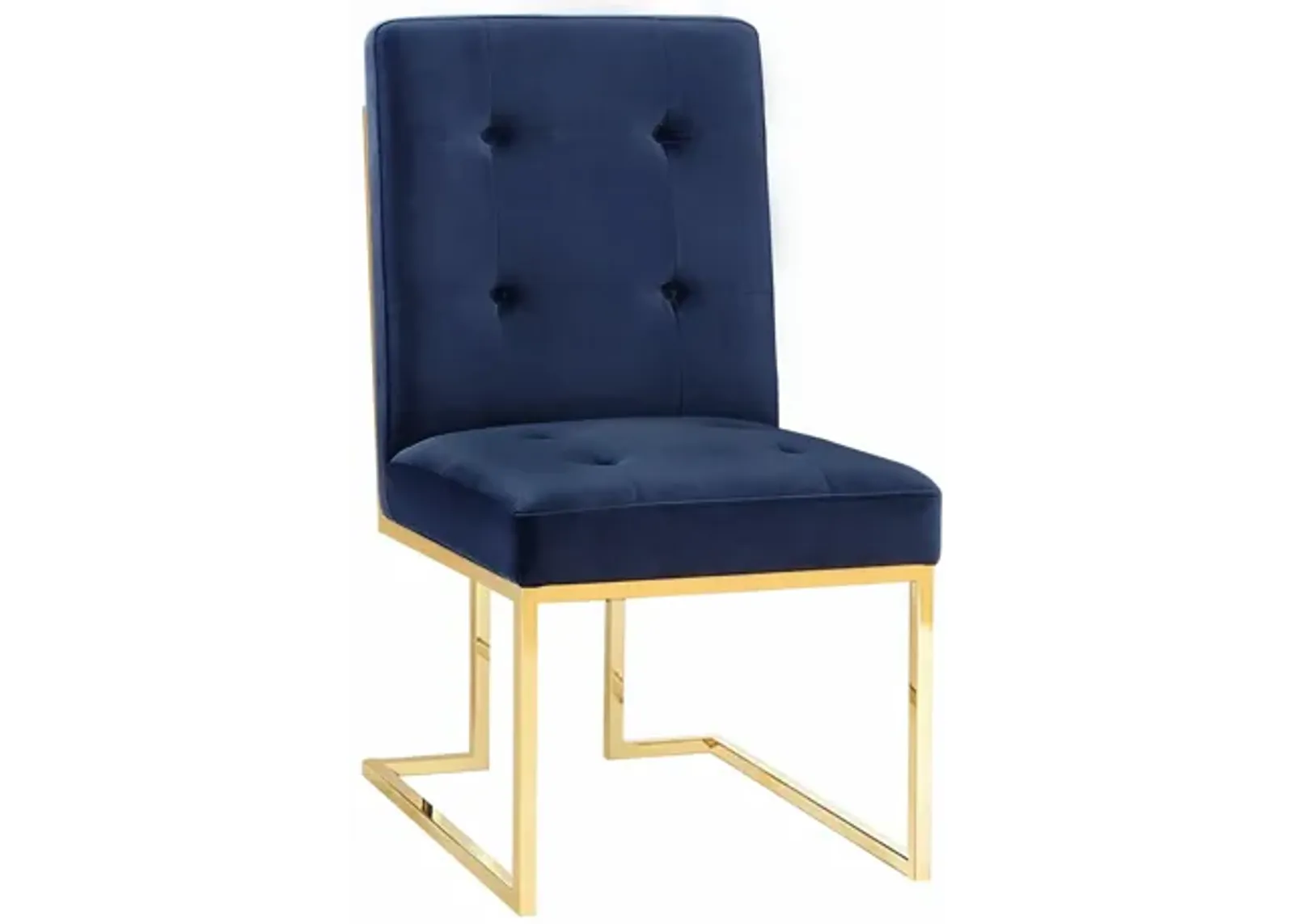 Akiko Navy Velvet Chair - Set of 2