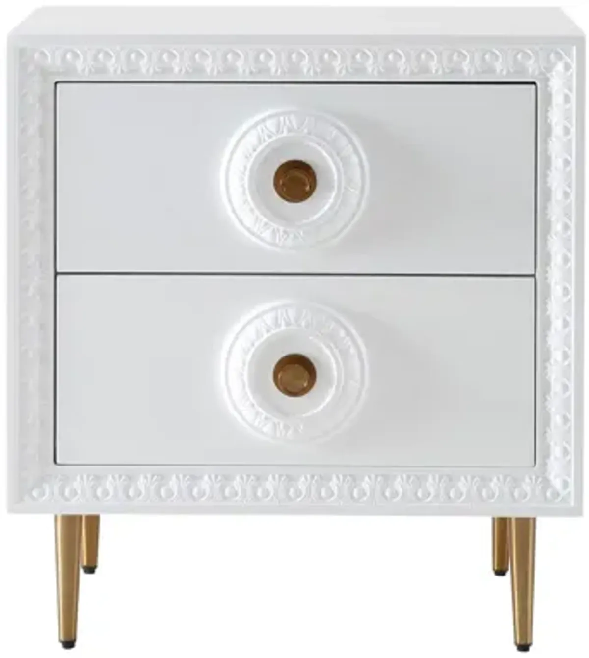 Bovey White Lacquer Side Table