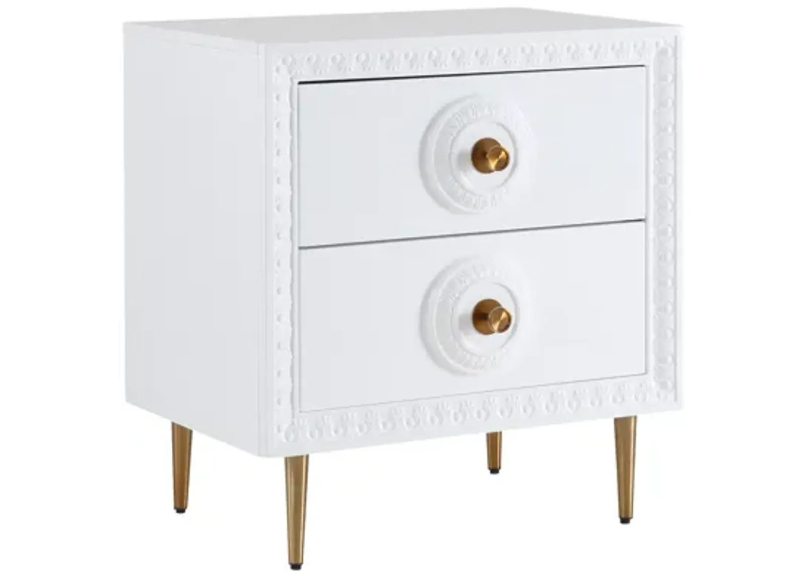 Bovey White Lacquer Side Table