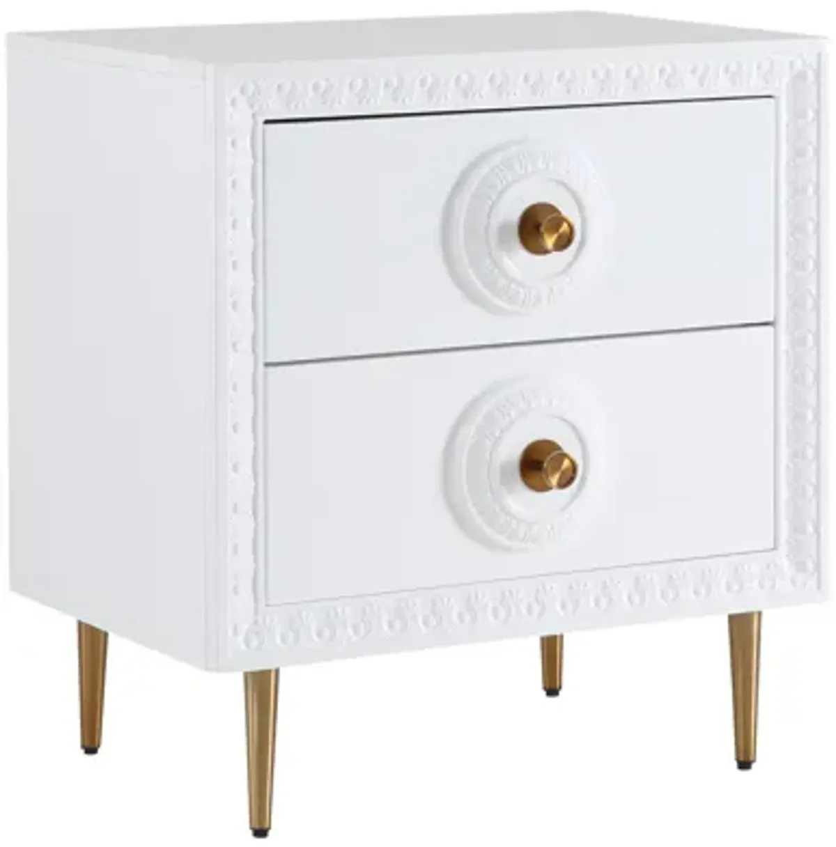 Bovey White Lacquer Side Table