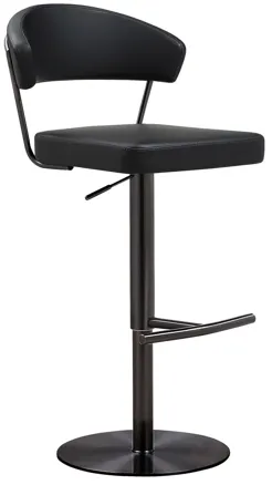 Cosmo Black on Black Steel Barstool