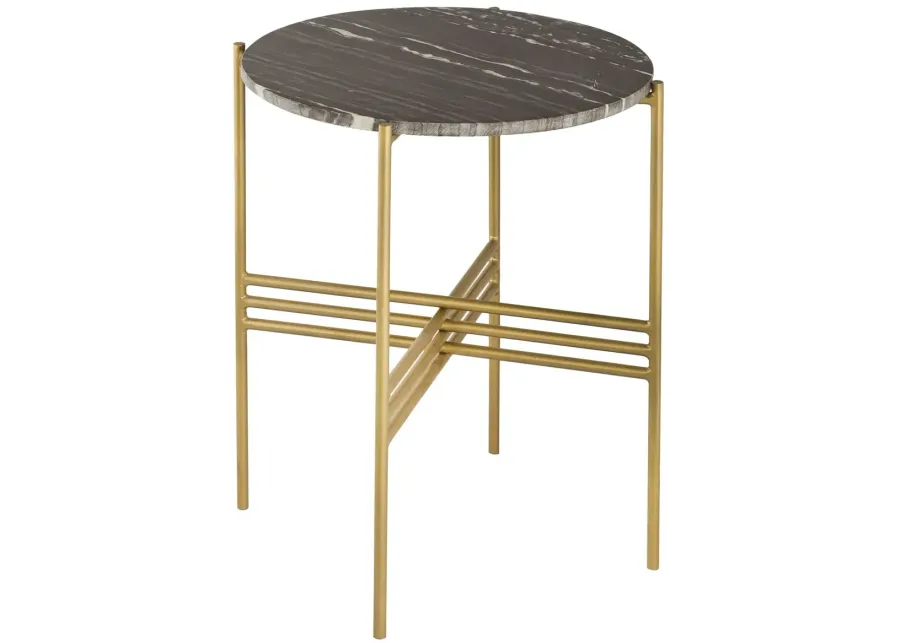 Cress Black Marble Side Table