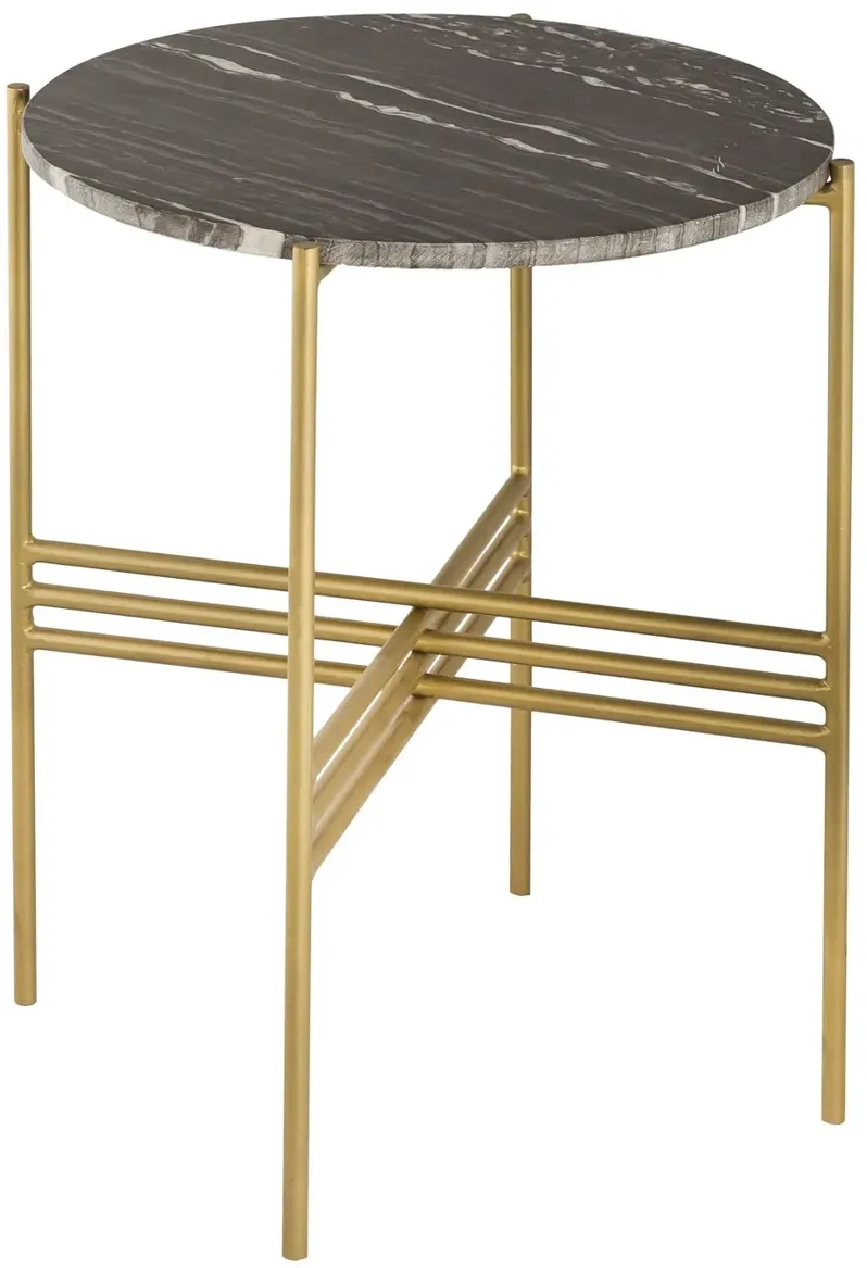 Cress Black Marble Side Table