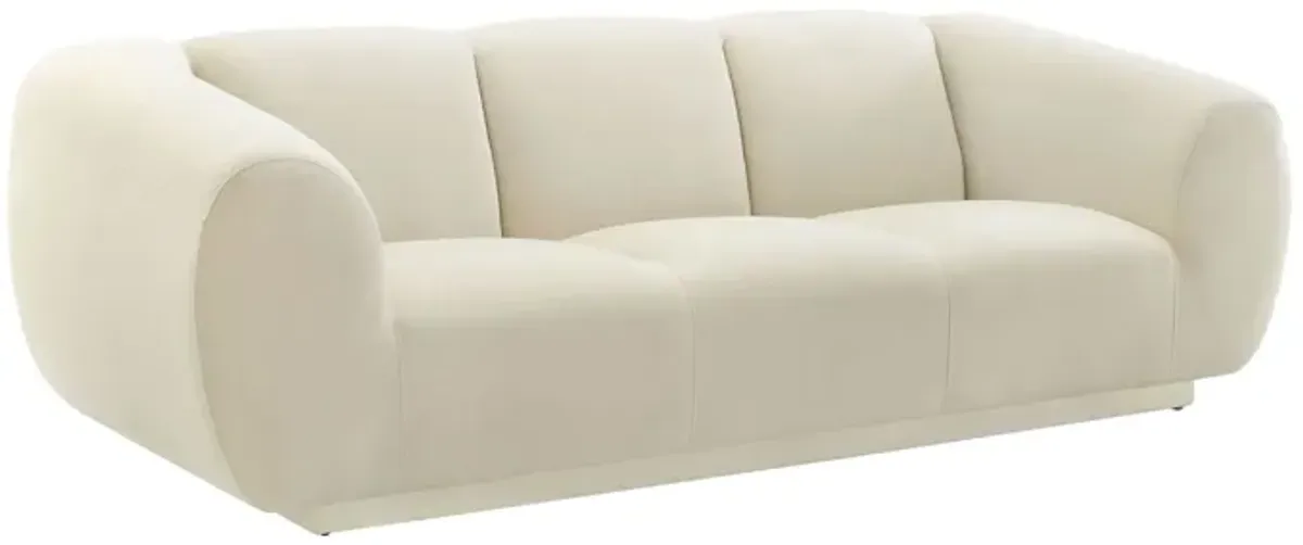 Emmet Cream Velvet Sofa
