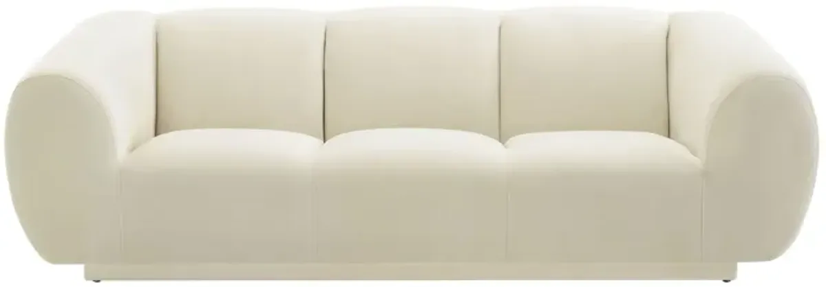 Emmet Cream Velvet Sofa