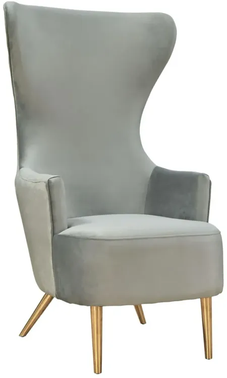 Julia Grey Wingback Chair