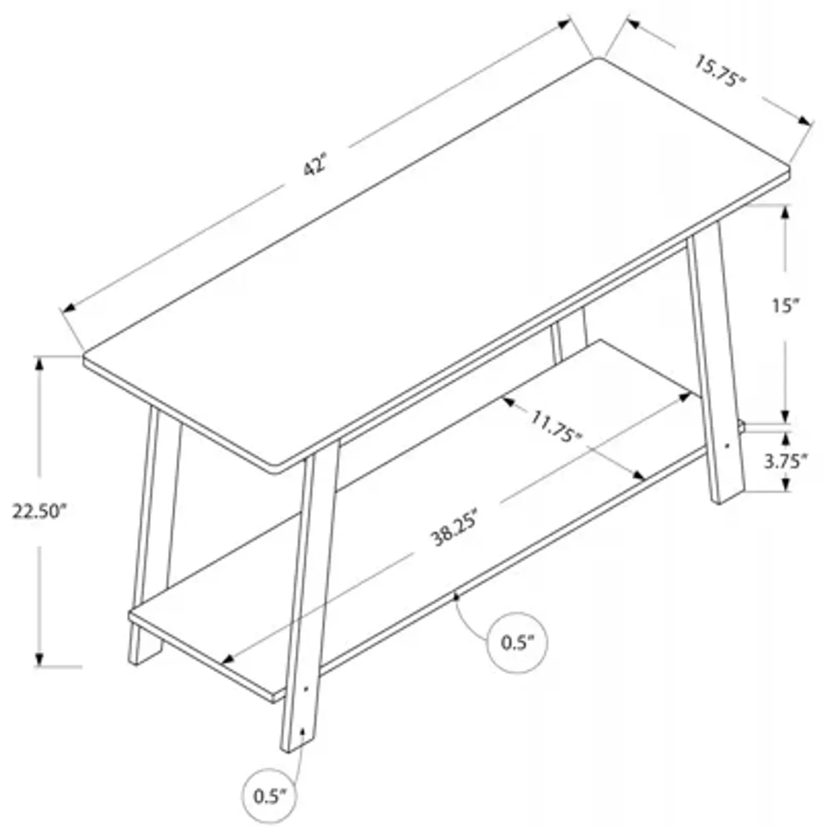 Grey  42" TV Stand